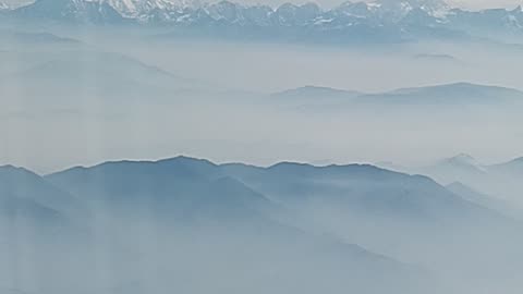 Flying into Kathmandu