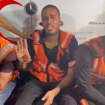 Palestinian first responders injured during Isreali bombing in Gaza