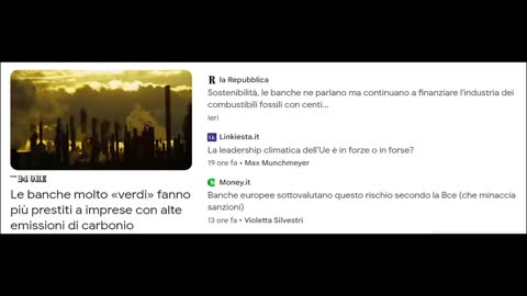 Banche ''verdi'' finanziano le fabbriche piu' inquinanti!