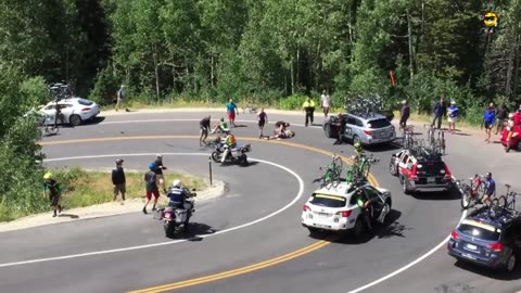 Tour of Utah 2015 Crash 😂🔥 - #funny #funnyfails #funnyvideo #humor #humour #fails