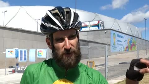 Fan saddles up for World Cup