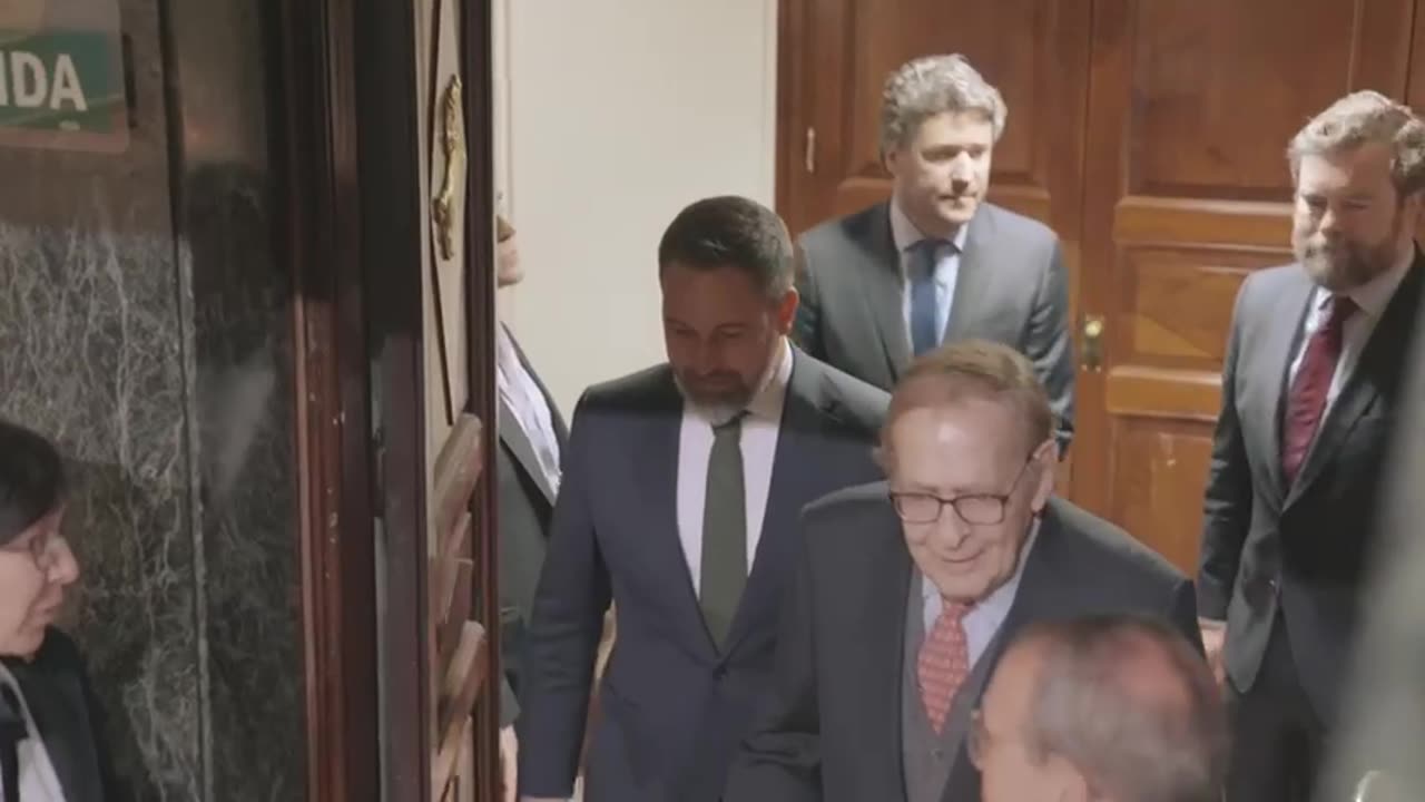 Moción de censura VOX| Llegada Ramón Tamames Gómez y Santiago Abascal Conde