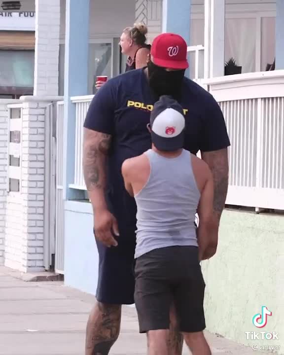 BUMPING INTO A TALL MAN PRANK NOT FOR MONETARY GAIN