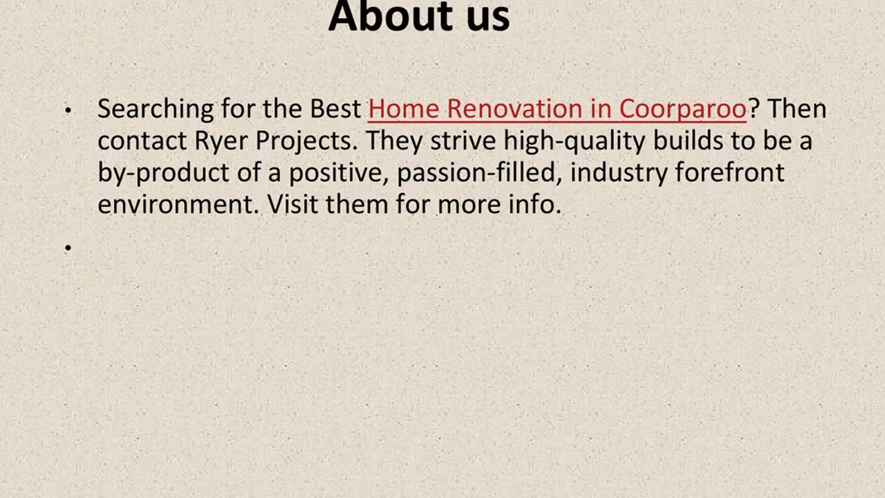 Best Home Renovation in Coorparoo.