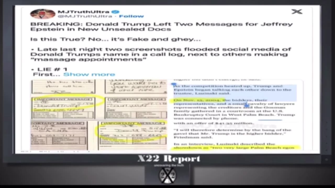 💥 New Epstein Documents Regarding Donald Trump Are Fake & Ghey