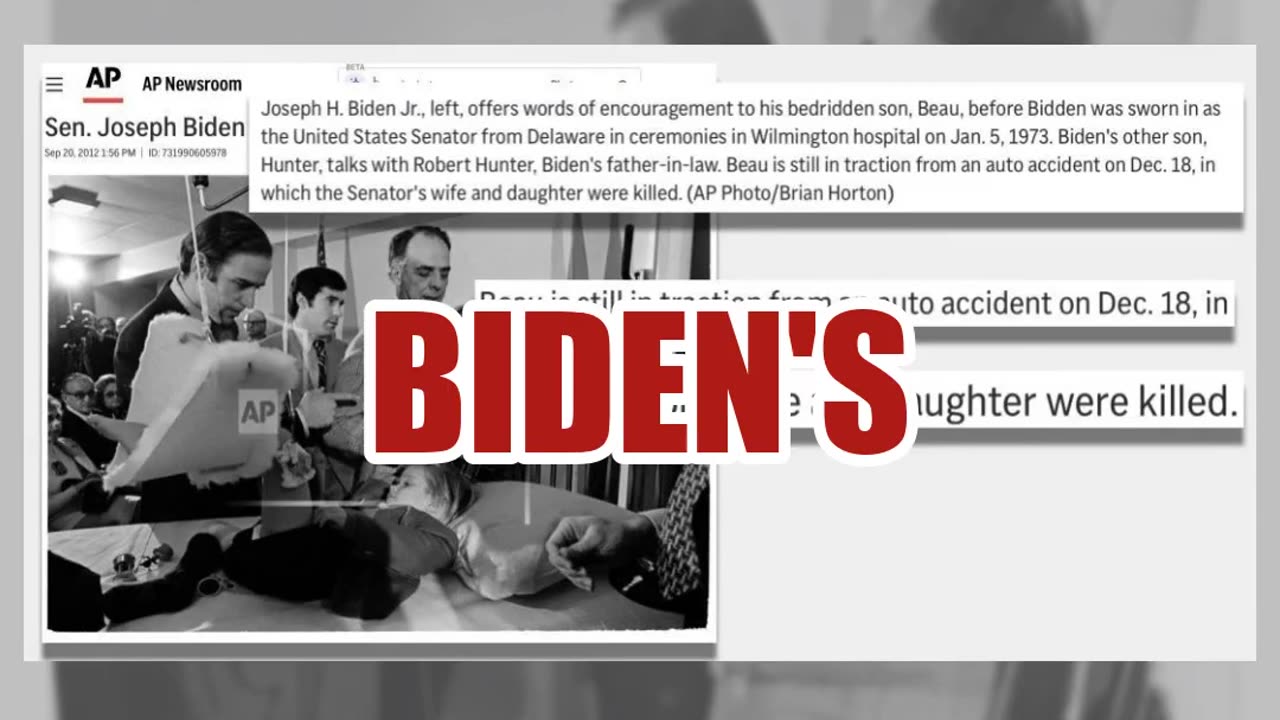 Fact Check: Photo Of Joe Biden's 1973 Swearing-In Does NOT Show Young Hunter Biden With Injuries