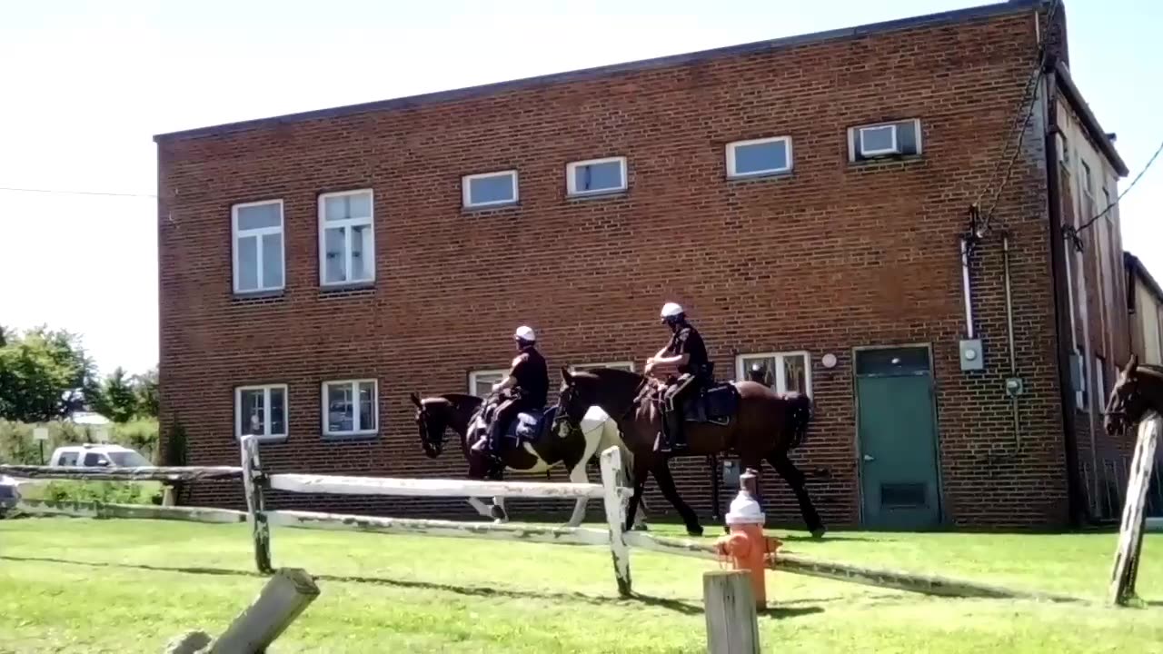 Horses, Police on Horses, Fighter Jet Passover @ Cleveland Air Show Warm Ups