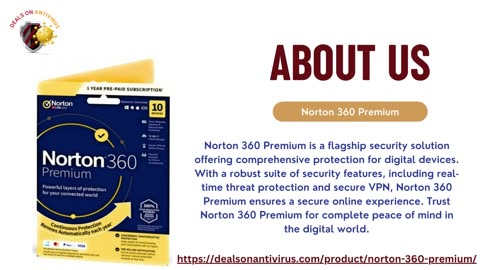 Norton 360 Premium: Against Cyber Threats and Malware Attacks