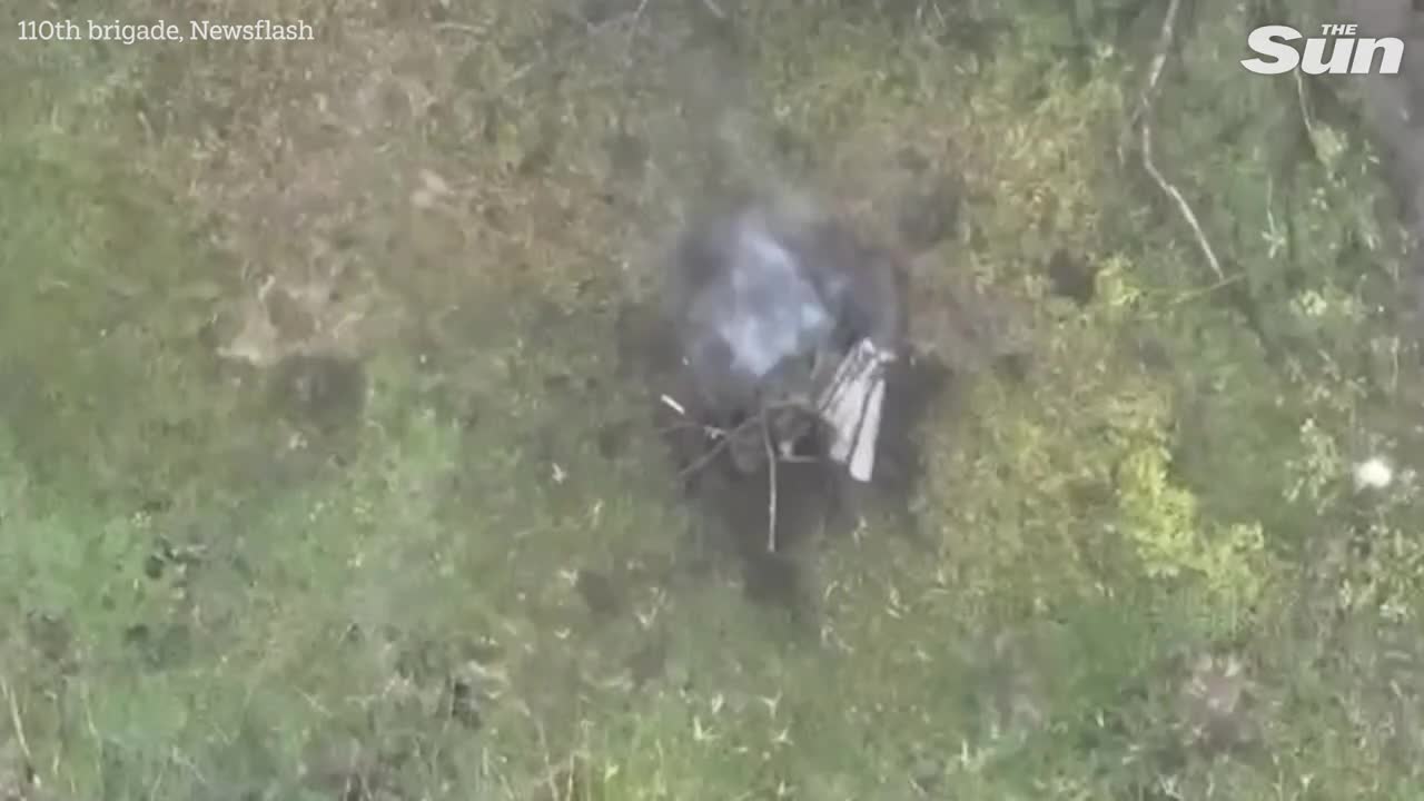 Ukrainian drones destroy Russian ammo in trenches on Zaporizhzhia frontlines