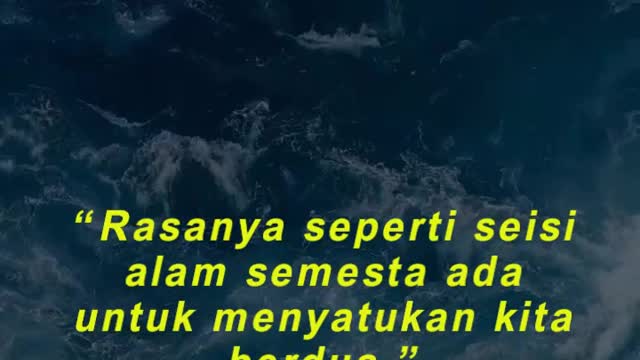 “Rasanya seperti seisi alam semesta ada untuk menyatukan kita berdua.” (Serendipity