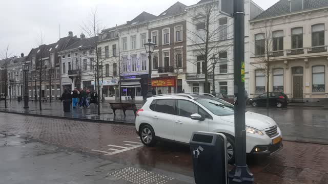 Men singing along the streets of Breda during Carnaval 2017