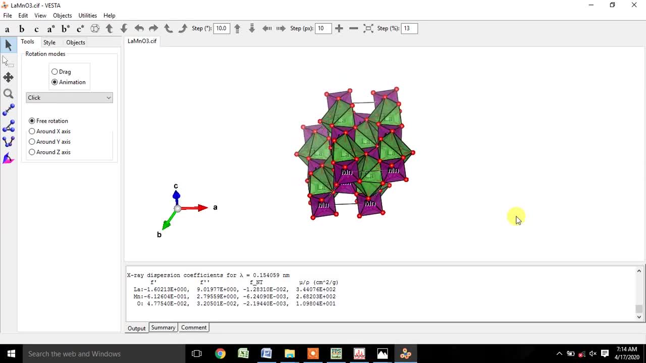 Crystal Structure and Rietveld Refinement of LaMnO3 (R-3c) using FullProf and VESTA Software