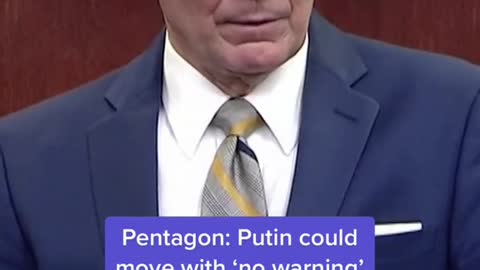 Pentagon: Putin could move with'no warning