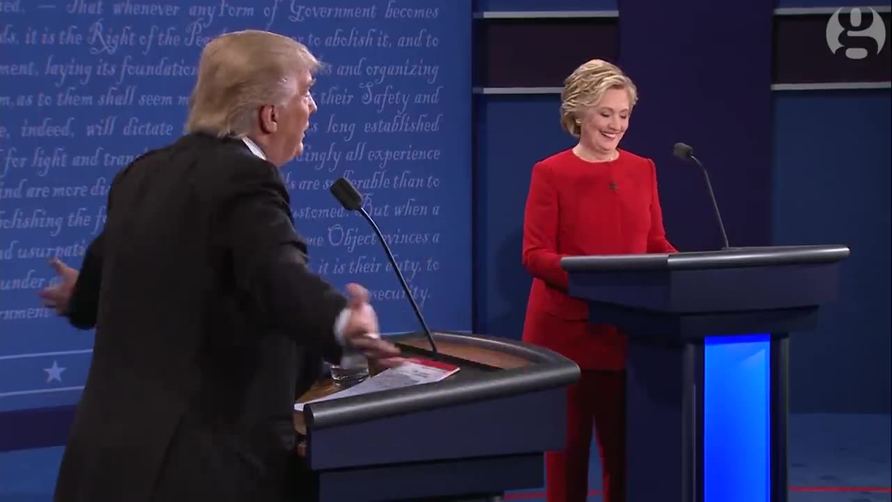Presidential debate highlights: Clinton and Trump trade blows – video