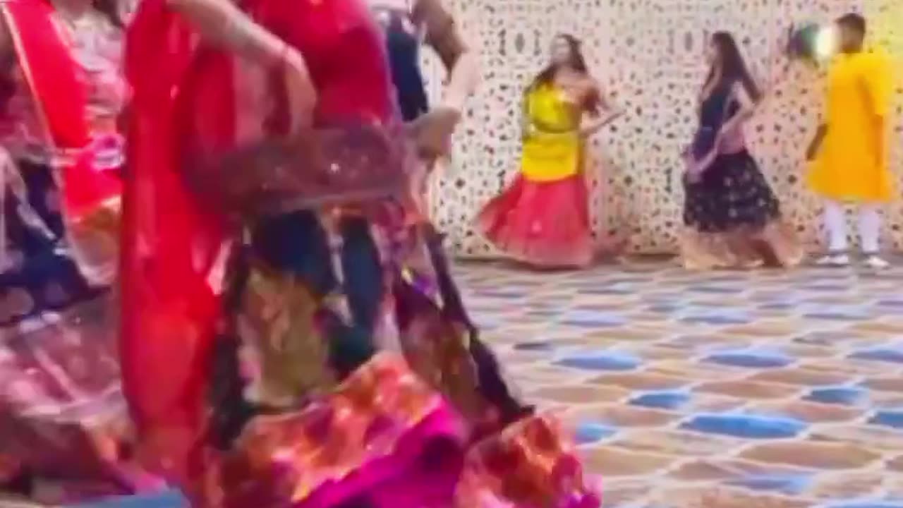 Beautiful Girl Performing Garbha Dance