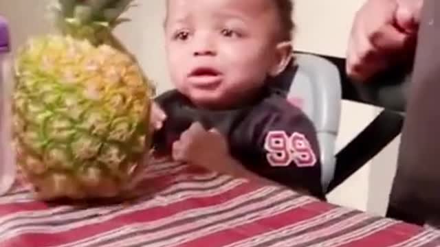 Funny Baby Videos eating fruits