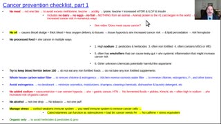 Cancer prevention checklist, part 1