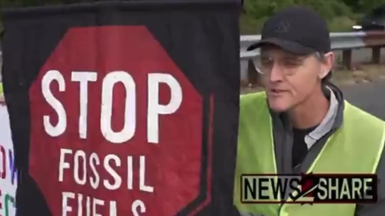 Climate activists block highway