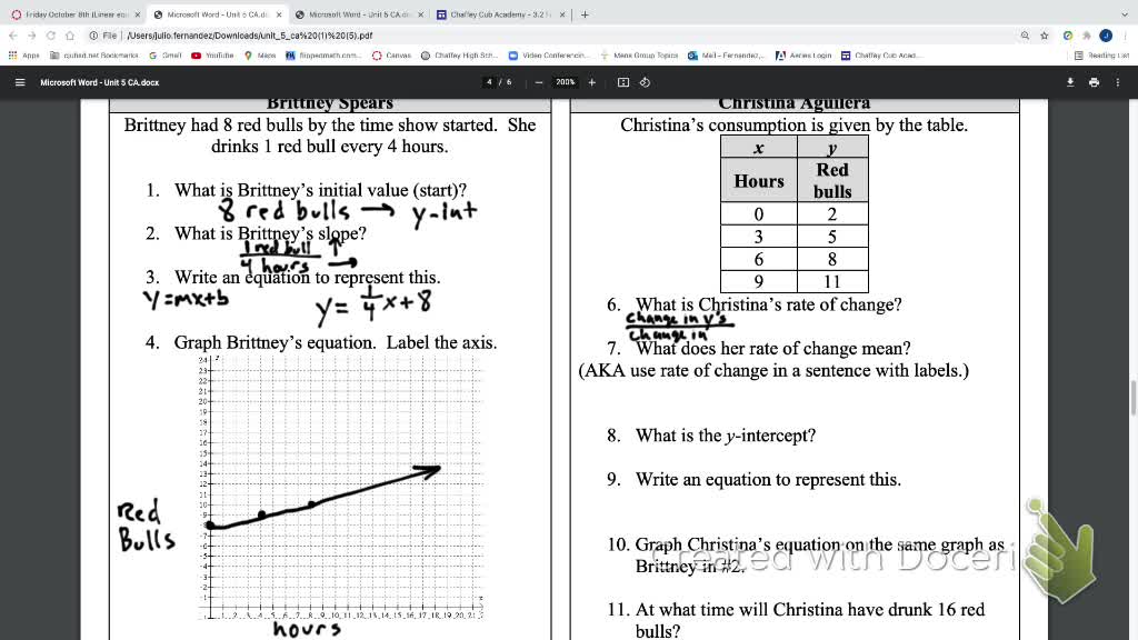 IM2 Unit 5 AlgTrad CA Review Part 2