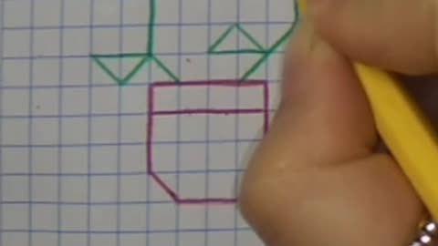 How to draw pixel art flower step by step for kids and bigger