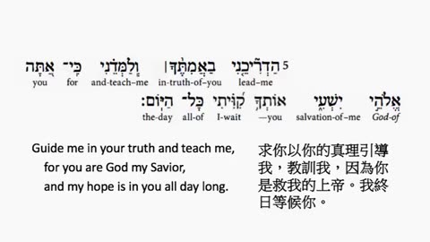 psalm 25 in hebrew _ salmo 25 en hebreo