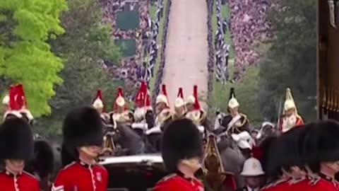 The Queen's corgis waited for her arrival at Windsor Castle