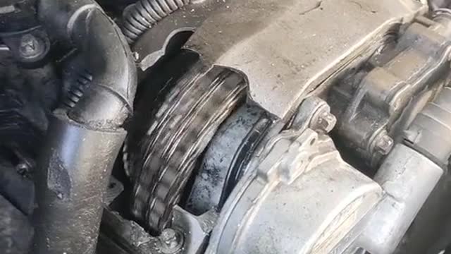 Damaged engine running of automobile
