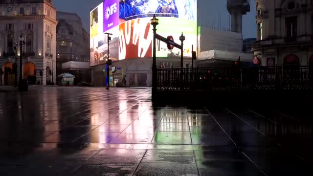 Traffic under billboards