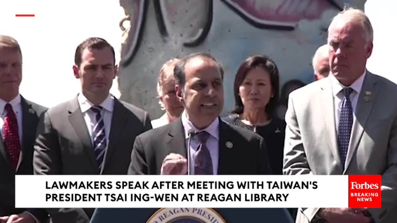 Raja Krishnamoorthi Quotes Reagan After Meeting With Taiwan's President