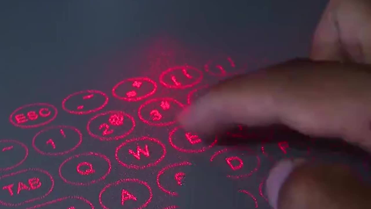 Led projection keyboard