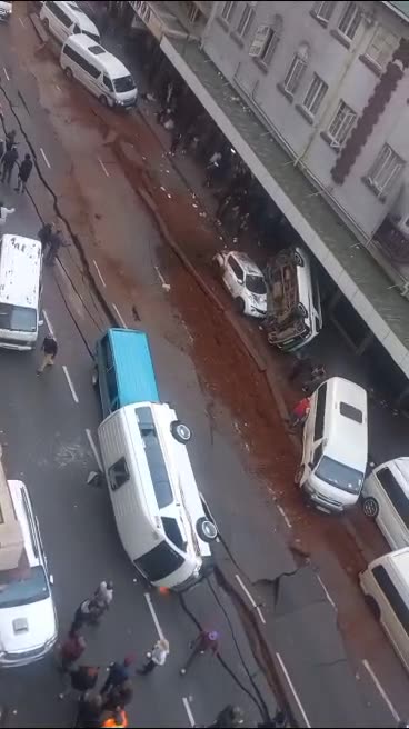 Gas pipe burst in Johannesburg South Africa