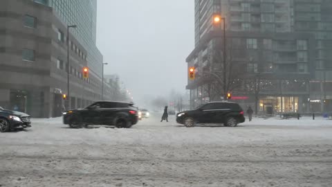 Winter Snow Storm in Toronto CANADA