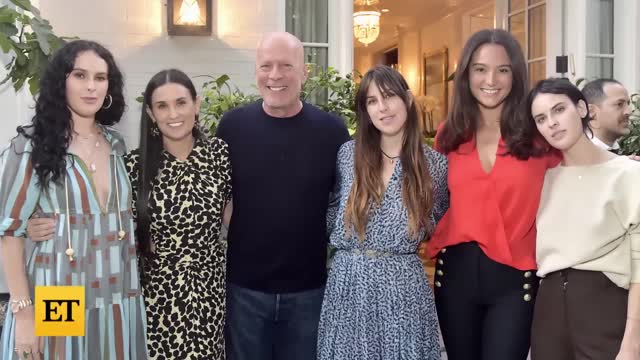 Bruce Willis All Smiles With Ex Demi Moore, Wife Emma and Daughters for Holiday Pics