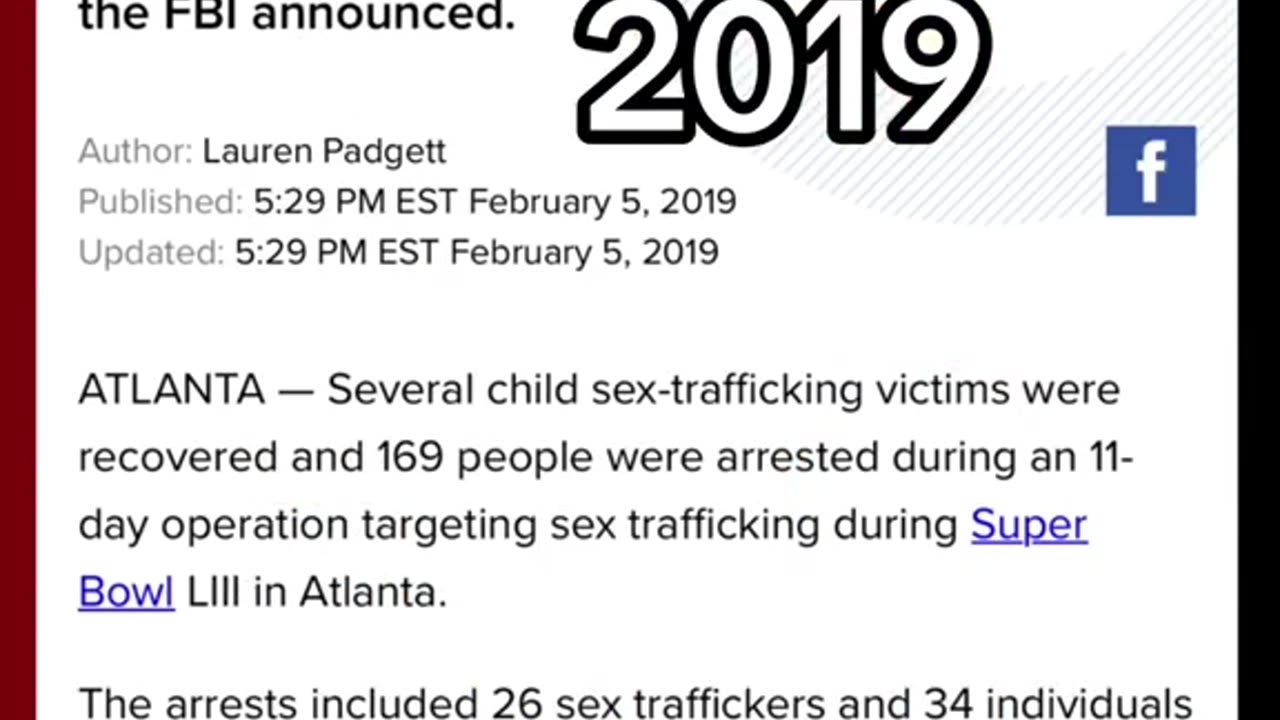 Superbowl Trafficking