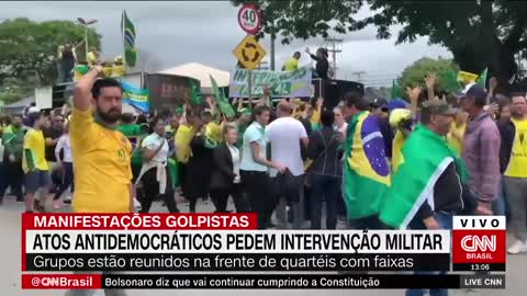 Manifestação golpista: Atos antidemocráticos pedem intervenção militar | LIVE CNN