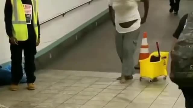 Homeless Man Drops A 💩 In A Bucket.