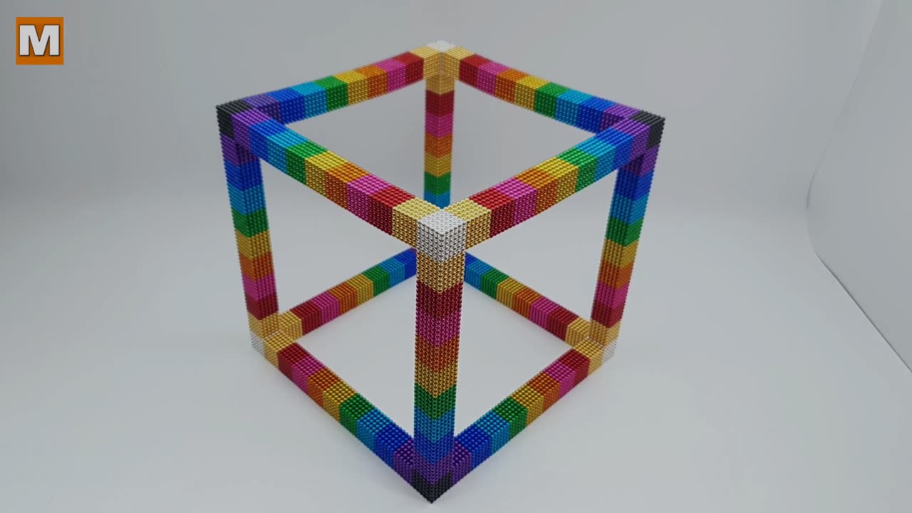 DIY. How To Make Monster Rainbow Cube with 25 000 Magnetic Balls.