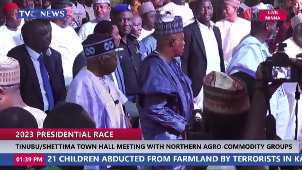 (Video) Tinubu Dances with Abdullahi Adamu at the Agro-commodity Town Hall Meeting