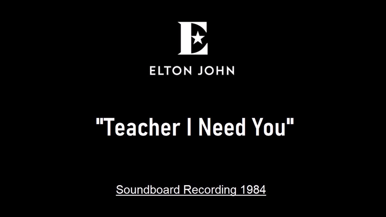 Elton John - Teacher I Need You (Live in Sydney, Australia 1984) Soundboard