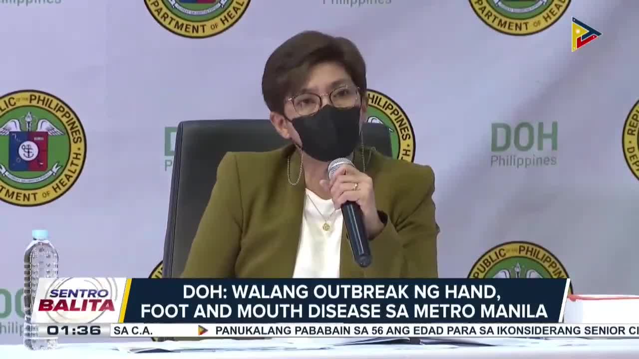 DOH Walang outbreak ng hand, foot, and mouth disease sa Metro Manila