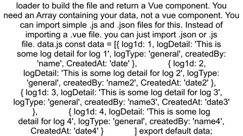 How do I access data from an external file in Vuejs