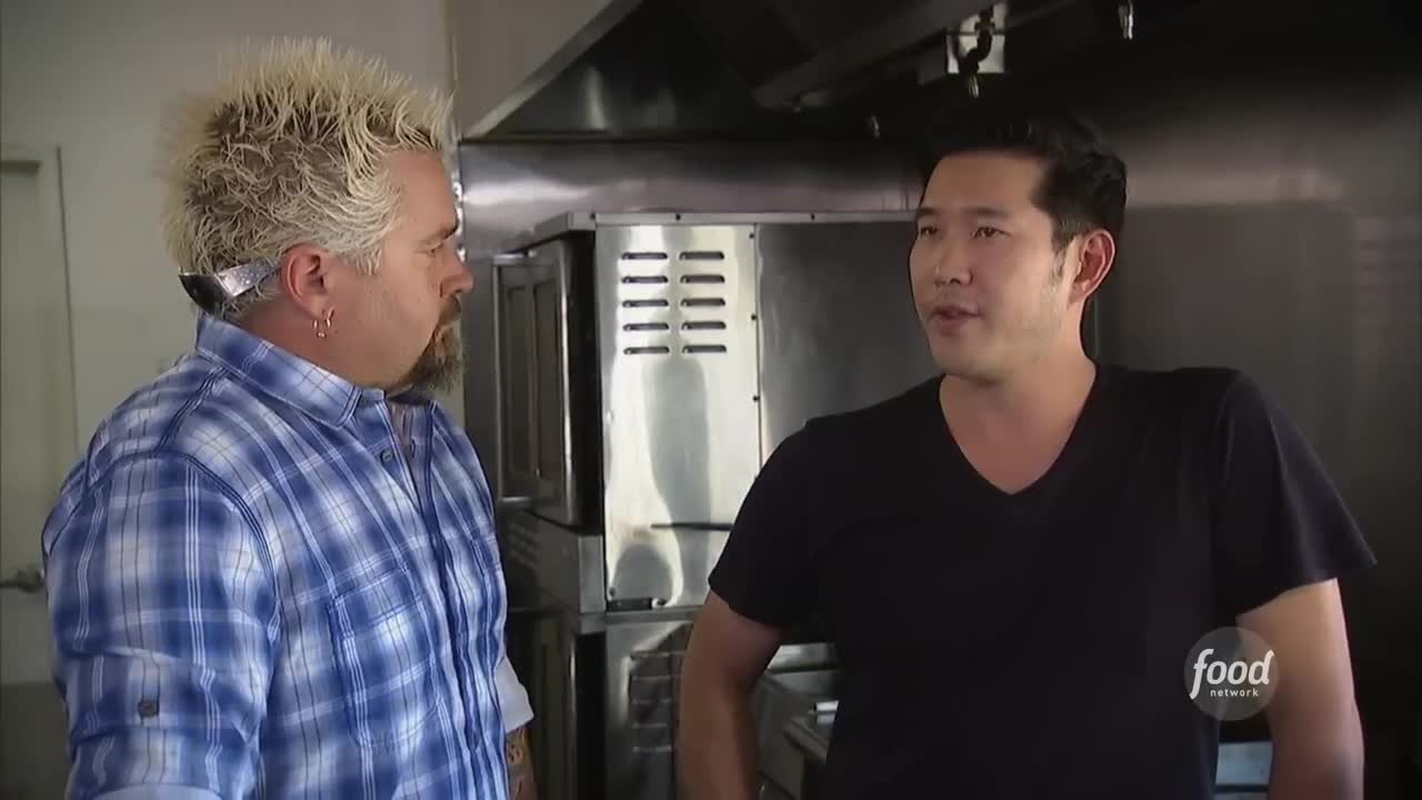 72_Guy Fieri Eats Drunken Chicken at Biergarten LA Diners, Drive-Ins and Dives Food Network