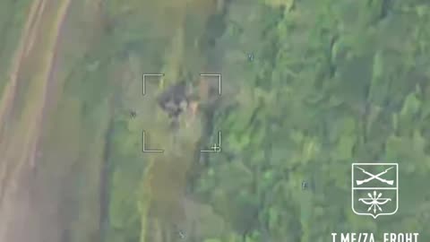 The Lancet UAV strikes the enemy's ZU-23-2 anti-aircraft system in the Kherson direction.
