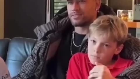 Neymar with the Brazil World Cup squad reaction 🇧🇷