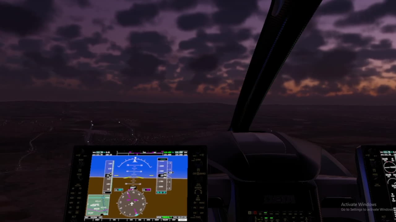 Gatwick at night in the rain X-plane 12