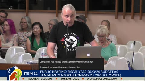 Peter speaks at the Tucson CC Meeting on June 6, 2023