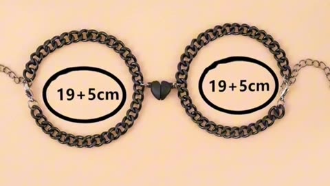 Stainless Steel Magnetic Buckle Love Couple Bracelet