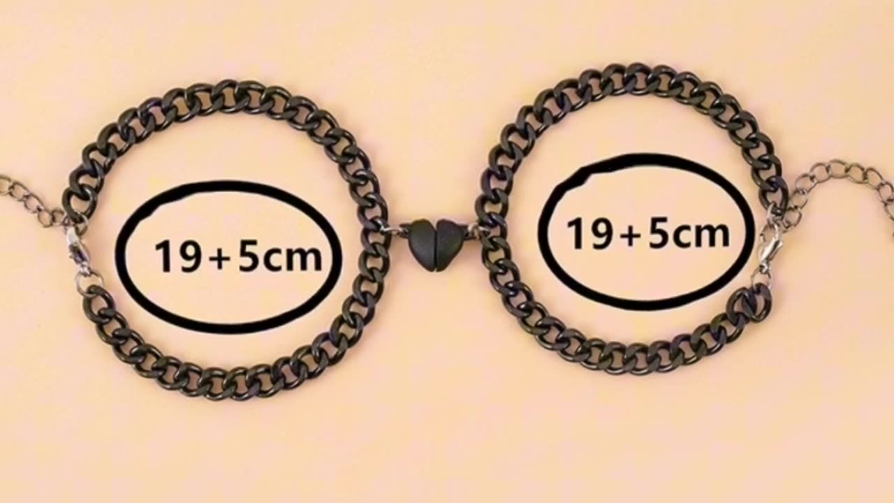Stainless Steel Magnetic Buckle Love Couple Bracelet