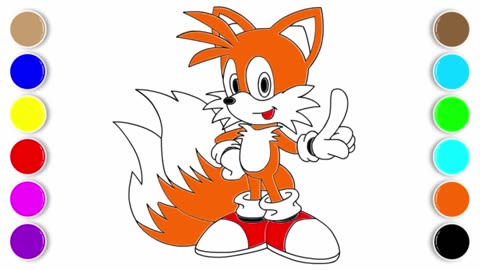 How to Draw Sonic the Hedgehog Miles Tails Prower | Really Easy Drawing Tutorial