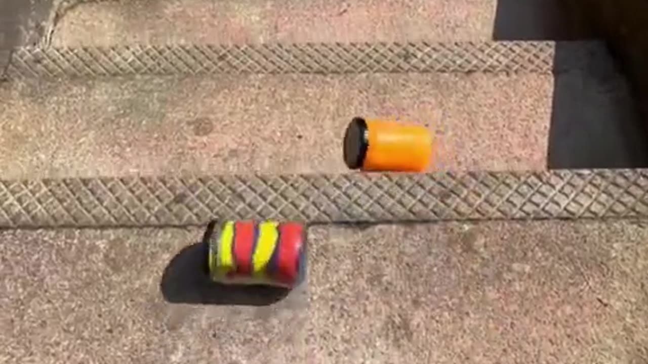 Entertainment | Bottles crash in stairs.